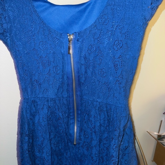 13. B Darlin Blue Lace dress - Picture 2 of 3